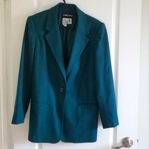 Teal wool blazer